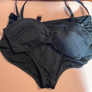 Black Two piece with tummy control